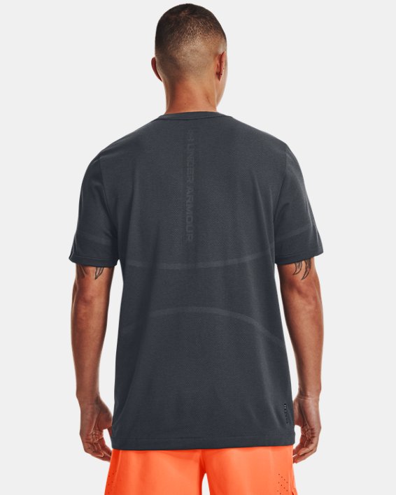 Men's UA RUSH™ Seamless Legacy Short Sleeve, Gray, pdpMainDesktop image number 1